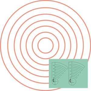 Westalee WT-COQ-SET2: 2 1/2" - 11 1/2" Circles on Quilts 2 Piece Templates Set