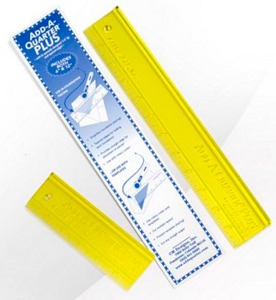 Add-A-Quarter PLUS CMAAQPCMBO 6 and 12" Rulers Combo adds the customary 1/4" seam allowance