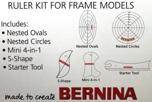 84948: Bernina BRKFM 5pc Ruler Templates Kit for Q16 Q20 Q24 Frame Models