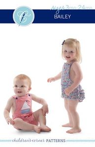 Children's Corner CC294 Bailey Romper Sewing Pattern Sz 3mo-24mo