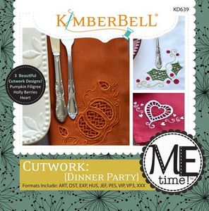 KimberBell Designs KD639 Cutwork Dinner Party