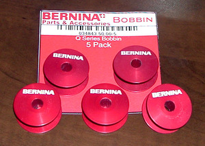 Bernina 034843.50.00, Red Bobbins M Class, Pack of 5 for Q20, Q24 Quilting Machines