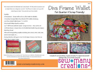 85194: Sew Many Creations SMC223 Diva Frame Wallet Sewing Pattern