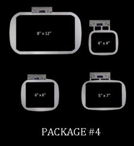 Durkee SAC4PCSNXV EZ Frames 4in1 Single Needle Package k#4: 8x12", 5x7", 6x6", 4x4" Hoops XV XP1 XJ1 XE1 BL