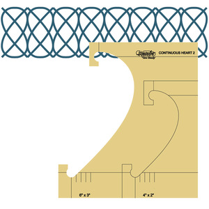 Westalee WT-CHB-2 Large Continuous Heart Border Tool Templates, 2-pc Tool: 4" x 2", 6" x 3"