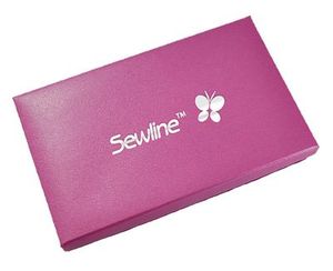 Sewline Travel Case SL50043, Fabric Covered Box, Magnetic Closure, 8-3/4inLx4-1/2inWx1-1/2inD, Made in Japan