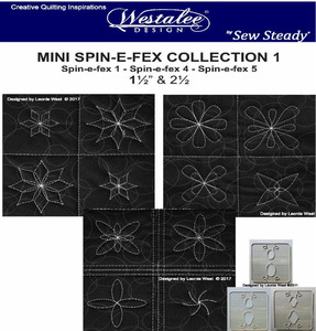 86389: Westalee WT-SFXMINISET1 Mini Spin-e-fex 3pc Set 2-1/2" & 1-1/2" sizes for Designs 1, 4, and 5