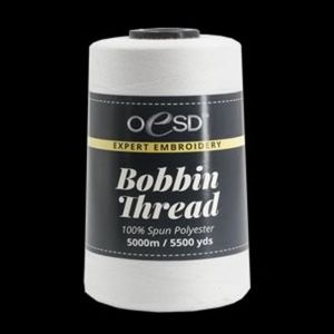 86038: Oesd OESDBOB-WH Embroidery Bobbin Thread 5500yd 60wt Poly Cone - White