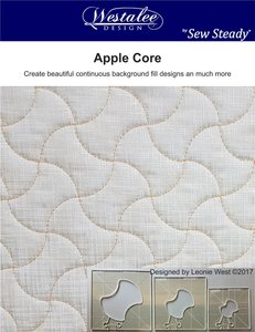 Westalee WT-WAC-6P, Apple Core 3pc Quilting Templates Set, 1, 2, 3 Inches, Designed by Leonie West