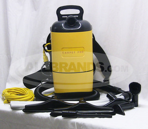 Carpet Pro SCBP-1.2 Backpack Vacuum Cleaner, 10 Lbs, 8 Quarts, Carpet, Pro, SCBP-1, Back, pack, Vacuum, Cleaner, 8, Quart, 120, CFM, 10.5, Lb, 12, AMP, 1440, W, 50, Cord