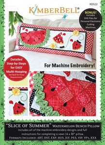 KimberBell KD522 Slice of Summer Watermelon - Bench Pillow (ME)