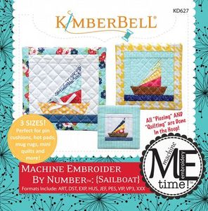 KimberBell KD627 Sailboat - Machine Embroider by Number