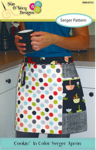 87704: Sue O'Very Designs SWASP23 Cookin In Color Serger Apron