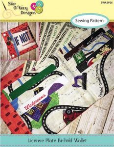 Sue O'Very Designs License Plate Bi-Fold Wallet Pattern