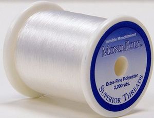 Superior Threads 119-01, Clear Monofilament, Extra Fine Polyester Threads 2200 Yards Spool