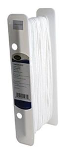 Wrights 1446060030 White Poly Cable Cord 1/8inx75yd Size 50 for home decor projects, piping for quilts & upholstery, and tiebacks for drapes