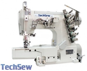 Techsew T450 Coverstitch Industrial Sewing Machine,Power Stand, Servo Motor, Lamp
