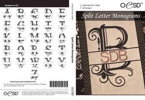 OESD 12665CD Split Letter Monograms