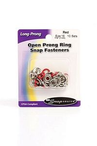 The Snap Source 07161 Open Prong Ring Size16 Red, 10 ct