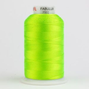 WonderFil WFFBL-02 FBL-02 FabuLux Cone 02 - 3000yd, Neon Lime