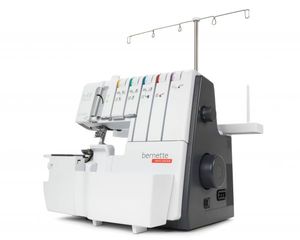 Bernette, b44, Funlock, Overlocker, simple, beginner, starter, Bernina Bernette B48 2-3-4-5 Thread Funlock Overlocker Serger Machine, Built In Rolled Hem, Differential Feed, up to 7mm Wide Stitch Width, Made Taiwan