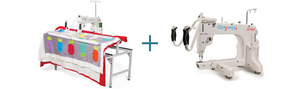 Grace Qnique 15R Quilt Machine +Q-Zone Hoop Frame 4.5' Adj Depth/Height, Quilt Clips, Bungee Clamps,