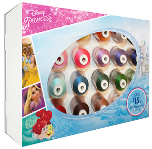 Brother ETPPRIN24, Disney Princess Thread Kit for Embroidery Machines