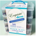 DIME Exquisite Stack To 2 Go Thread Kit 1100Yds x 96 Colors 40wt Poly Embroidery