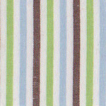 Fabric Finders T43 Brown, Blue and Green Stripe Fabric by the yard