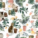 EE Schenck 3WI18037-WHT-CTN-D Everyday is Caturday Plants