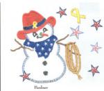 Joei's Chenille Patriotic Snowmen Applique Magic 5 X 7 CD