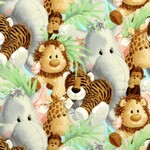 EE Schenck Jungle Babies FAT3339-B Cotton