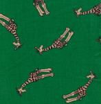 Fabric Finders 15 Yd Bolt 9.34 A Yd 295 100 percent Pima Cotton 60 inch Green with Giraffes Twill