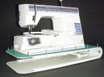 PD60, Embroidery Machine, Horizontal, U-shaped, RAISER PLATFORM, P60885. Turn your Flatbed, embroidery, portable, machine, into open arm, Tubular, Capability.