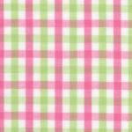 Fabric Finders 15Yds x $9.34/Yd T27 White, Pink, Lime Green Gingham Plaid, 100% Pima Cotton 60" Fabric