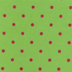 Fabric Finder 15 Yd Bolt 9.34 A Yd #499 Green With Red Dot Twill Fabric