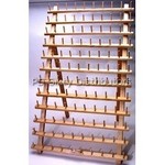 P60675 2Pk Two Pack of Mega Wood Racks Stands, 240 Total Spool Pins+Wooden Legs for Support, Each Rack Holds 120 Spools of Threads (June Tailor JT675)