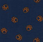 Fabric Finders  #1101 Paw Prints on Blue Print Twill 15 Yd Bolt 9.34 A Yd100% Cotton 60"