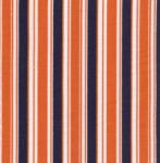 Fabric Finders  #1001 Orange, Navy Stripe Twill 15 Yd Bolt 9.34 A Yd100% Cotton 60"
