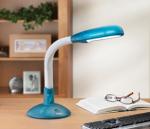 Verilux HappyEyes Translucent Blue 9 Watt Reading Lamp, 5,000 Hour Bulb, 7" Base, 23" Height Fully Extended