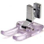 41036: P60791 5mm Zigzag Open Toe See Thru Foot, Low Shank Screw On