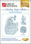Great Notions Inspiration Collection Feathered Elegance Multiformat Embroidery Design CD
