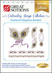 Great Notions Inspiration Collection Feathered Elegance Borders Multiformat Embroidery Design CD