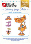 Great Notions Inspiration Collection Annie Lang Monsters Licenced Multiformat Embroidery Design CD