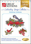 Great Notions Inspiration Collection Christmas Cardinals Licenced Multiformat Embroidery Design CD