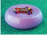 59111: Blue Feather 7104L Grabbit Magnetic Pin Cushion, Lavendar, +50 Pins