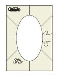 Westalee, WT-SO1.5x3, Simple, Oval, Template, 1.5", 3", Ruler, Quilting