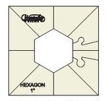 Westalee WT-SH1x2 Simple Hexagon Template 1"x2"