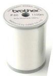 7576: Brother SAEBT White Bobbin Thread Spool, 60wt Poly Filament 1200 Yards