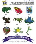 Great Notions 1119 Frogs I Embroidery Multi-Formatted CD